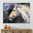 thumbnail image 2 of Designart 'Close Up Of The Head of A Lipizzan Horse' Farmhouse Framed Canvas Wall Art Print, 2 of 5