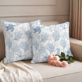 thumbnail image 2 of Blue Grey Coastal Outdoor Pillow Covers, Waterproof Decorative Throw Pillowcases Set of 2, Sea Turtle Nautical Coral Summer Beach Couch Cushion Cases with Zipper for Outside Patio Garden Sofa 18"x18", 2 of 9
