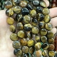 thumbnail image 5 of HOOUN Natural Flat Round Turquoises Chalcedony GemStone Loose Beads for Jewelry Making-White crystal-14mm About 14PCS, 5 of 9
