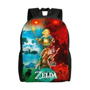 VUFOQZX 16 Inch School Bag Legend Of Zelda Backpack Elementary Middle School Bookbag Large Capacity Shoulder Bags Casual Daypack Laptop Bags For Boys Girls