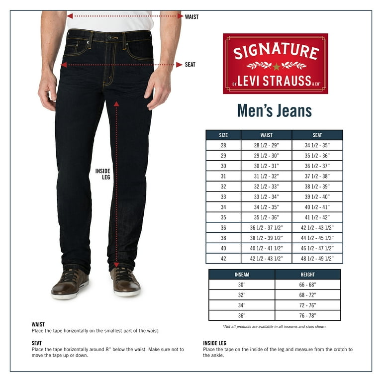 Signature Levi Strauss & Co. Men's and Big Men's Relaxed Fit Jeans - Walmart.com