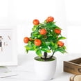 thumbnail image 5 of Coofit Artificial Plant Realistic Simulated Tangerine Potted Plant Artificial Fruit, 5 of 5