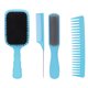 thumbnail image 1 of 4 Uds cepillo de pelo peine paleta desenredante peine de cola de rata cepillo para peinar pelo largo grueso fino rizado caja azul, 1 of 5