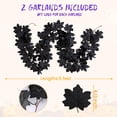 thumbnail image 3 of RTB-SHareconn 2 Pcs Halloween Black Garlands Decorations with Color Lights and Timer, Fall Leaves Garland Perfect for Home Fireplace Mantle Stairs Wall Dinner Wedding Party Indoor Outdoor Decor, 3 of 8