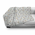thumbnail image 3 of Cartoon Soft Flannel Fleece Throw Blanket, Nursery Theme of Bear Bunny and Fox with Scarfs and Hats Snowflakes, Cozy Plush for Indoor and Outdoor Use, 60" x 80", Multicolor, by Ambesonne, 3 of 6
