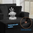 thumbnail image 6 of Mjkone Oversized Accent Chair with Ottoman for Living Room, Single Indoor Lounge Sofa Armchair with Storage Armrests and Ottoman,Dark Gray, 6 of 9