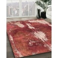thumbnail image 3 of Ahgly Company Machine Washable Indoor Square Abstract Red Area Rugs, 5' Square, 3 of 7