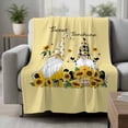 thumbnail image 2 of Yellow Sunflowers Blanket Soft Cozy Warm Throw Blanket for Couch, Plush Fuzzy Flannel Fleece Blankets for Sofa, Gnomes Farmhouse Botanical Bee Bed Blankets Lightweight Gifts for Women, 30"x40", 2 of 9