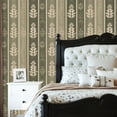 thumbnail image 2 of Peel and Stick Wallpaper Vintage Floral Geometric Olive Green Cream Tones Wall Mural 23.6in x 9.8ft Self Adhesive Removable Wall Paper Renter Friendly Wallpaper for Bedroom Studio Lake House, 2 of 8