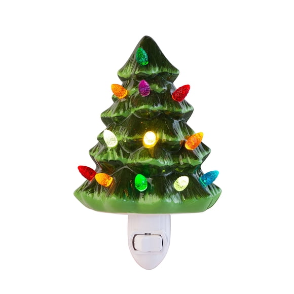 Lámpara Nocturna Árbol de Navidad de Cerámica Vintage Creative Hobbies