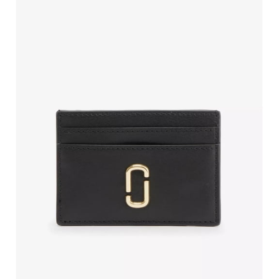 Marc Jacobs Black With Gold Hardware Women's Leather Card Case