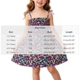 thumbnail image 3 of WRKEKC Girls Floral Dress Sleeveless Red Daisy Print Spaghetti Strap Smocked Waist Beach Vacation Dress for 1-7 Years, 3 of 9