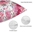 thumbnail image 3 of Yiaed Peonies And Roses Print Pillow Covers Super Soft Decorative Square Throw Pillow Covers Case Cushion Covers for Sofa Couch Bedroom Car Decor（No pillow core）-20"x20", 3 of 7