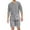 Gray, variant on Men's Cotton-Linen Casual Beach Two-Piece Set - Comfortable Button-Down Long Sleeve Shirt & Shorts, Black, Size L