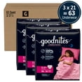 thumbnail image 3 of Goodnites Girls Nighttime Bedwetting Underwear, XL (95-120 lbs), 63 Count, 3 of 16