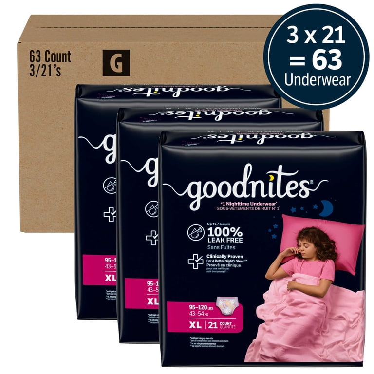 Goodnites Girls Absorbent Disposable Nighttime Bedwetting