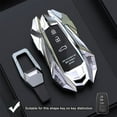 thumbnail image 3 of For Toyota Key Fob Cover,Metal Key Fob Case for Toyota Camry RAV4 Avalon C-HR Prius Corolla Highlander Sienna with keychain, 3 of 9