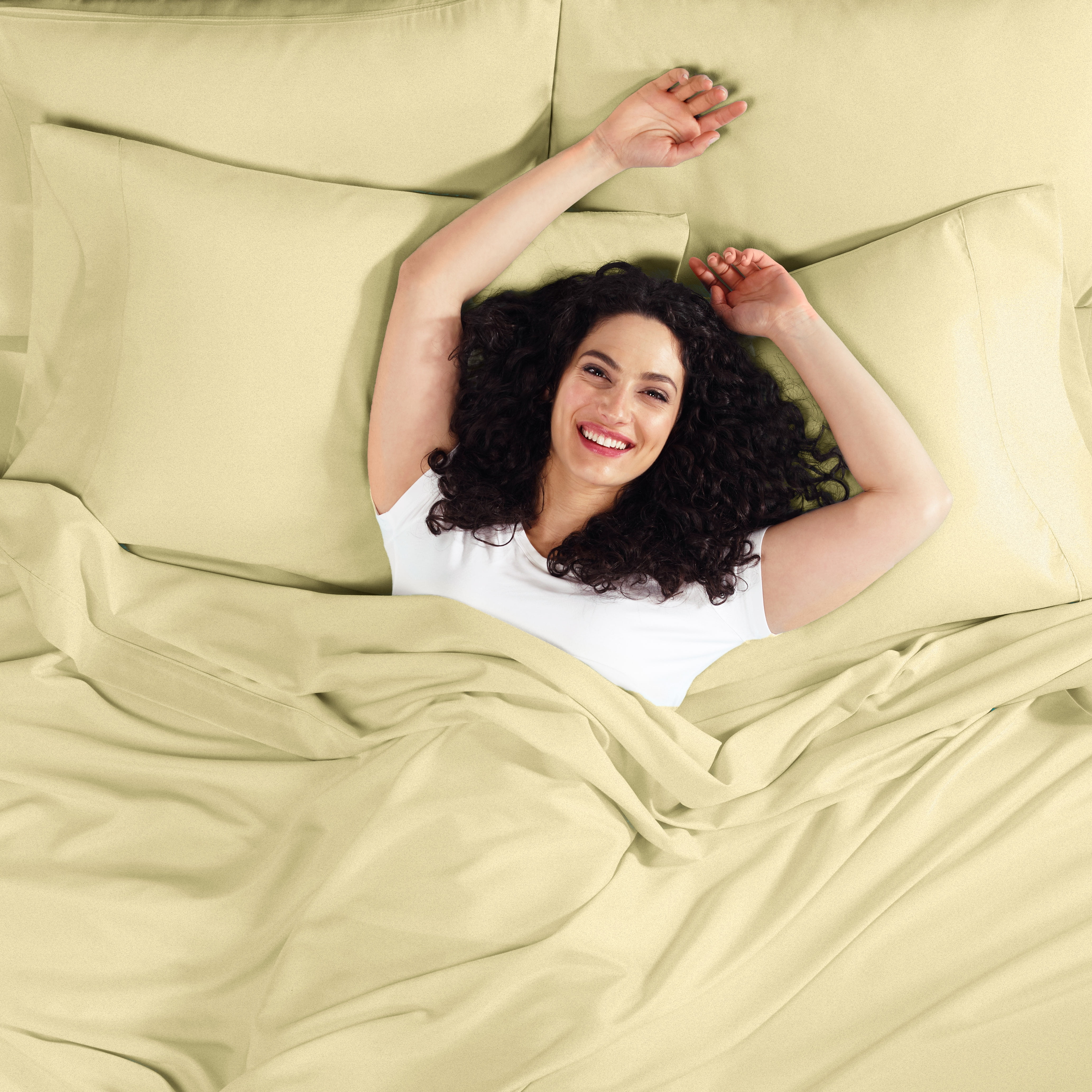 Hearth & Harbor Deep Pocket 3 Piece Solid Bed Sheet Set, 1800 Thread Count Microfiber Sheets, Twin, Sage