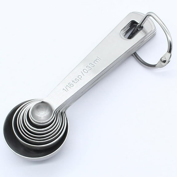 9-Piece Stainless Steel Measuring Spoons Set - Nesting, 1/16 tsp to 1 tbsp for Precise Baking & Cooking Essentials