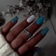 thumbnail image 1 of 24 Uds uñas postizas cubierta completa uñas postizas elegante rosa degradado brillo francés uñas cortas ataúd uñas postizas cortas prensa en las uñas Tan Jianjun unisex, 1 of 2