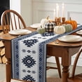 thumbnail image 3 of Aztec Cotton Linen Table Runner, Washable Table Runners for Kitchen, Dining Room, Holiday, Home Party Table Decor, 13x48 Inches, 3 of 9
