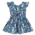 thumbnail image 4 of Disney Frozen Elsa Princess Anna Olaf Chambray Dress Toddler to Big Kid, 4 of 5