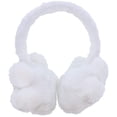 thumbnail image 2 of Adjustable Unisex Winter Earwarmers Star Fur Earmuffs - White, 2 of 3