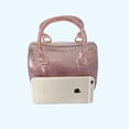 thumbnail image 5 of MIFORINES Bolso de mano con asa superior en forma de almohada de gelatina de verano para mujer, bolso de cristal transparente de Color caramelo, 5 of 5