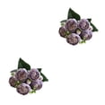thumbnail image 1 of Toystoory Peonías artificiales Flores de seda Ramo de cinco cabezas falsas Rosas de imitación Florero de fiesta Centro de Centro comercial Type2 NO2, 1 of 6
