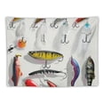 thumbnail image 5 of Orinice Fishing Lures Hook Digital Rendering Tapestry Wall Hanging Unique Style Graphic Design for Home Wall Decor Living Room Bedroom Apartment Dorm 60x50inch, 5 of 6