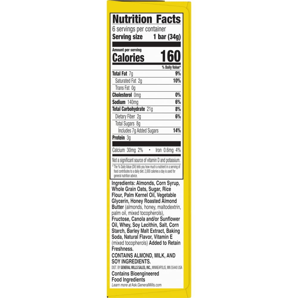 Nature Valley Almond Sweet and Salty Nut Granola Bars 6 ct / 1.2 oz - 5 Pack