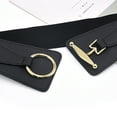 thumbnail image 2 of Charmgo Womens Belts Clearance, Women's Fashion Wild Wide Waistband Elastic Stretch Dress Waist Belt Buckle Band Running Belt Belts for Women Black One Size, 2 of 9