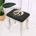 thumbnail image 5 of Jiueut Crow Moon Pattern 6 Pieces Rectangle Bar Stool Covers, Non Slip Bar Stool Chair Seat Covers Washable Rectangle Chair Slipcover with Elastic Band for Living Room, 5 of 7