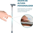 thumbnail image 4 of Bastón Ortopédico con Mango Alemán Ergonómico | Altura Ajustable de 60 a 97 cm | Aluminio Resistente y Base Antiderrapante para Mayor Seguridad (NEGRO), 4 of 8
