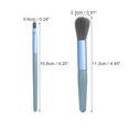 thumbnail image 2 of 8 Pcs Makeup Brush Set Travel Brush Foundation Contour Brush Artificial Fiber Plastic Metal Handle Blue, 2 of 7