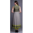 thumbnail image 4 of Bimba Dusty Blue Ikat Indian Long Kurti For Women Party Wear Printed Sleeveless Anarkali Kurti Dress XXX-Large, 4 of 6