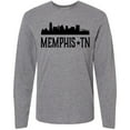 thumbnail image 3 of Inktastic Memphis Tennessee City Skyline Long Sleeve T-Shirt, 3 of 5