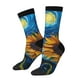 thumbnail image 1 of Fotbe Starry Night Sunflower Field Calcetas Largas con Estampado para Hombre y Mujer – Calcetas de Compresión Transpirables y Elásticas, Viajar y Uso Diario Talla 5-11, 1 of 6