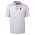 thumbnail image 2 of Men's Cutter & Buck Gray/White Cleveland Guardians Virtue Eco Pique Micro Stripe Recycled Polo, 2 of 3