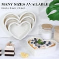 thumbnail image 4 of 3 Pcs Silicone Heart Shaped Cake Pans 10 Inch 8 Inch 6 Inch Mini Small Large Heart Cake Pan Set Nonstick Silicone Heart Molds for Baking (Cream), 4 of 10
