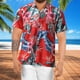 thumbnail image 2 of Camisa hawaiana para hombre, informal, holgada, playera, con solapa y botones Pompotops  oipoqjl44644, 2 of 7