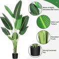 thumbnail image 4 of Ataucjin 48/60/72 inch Bird of Paradise Artificial Plant, Fake Palm Tree for Indoor Outdoor Modern Decor Faux Plants for Home Office Perfect Housewarming Gift, 4 of 6