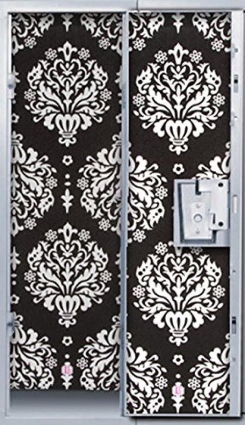 Black/White Damask LLZ Lockerlookz Locker Wallpaper 
