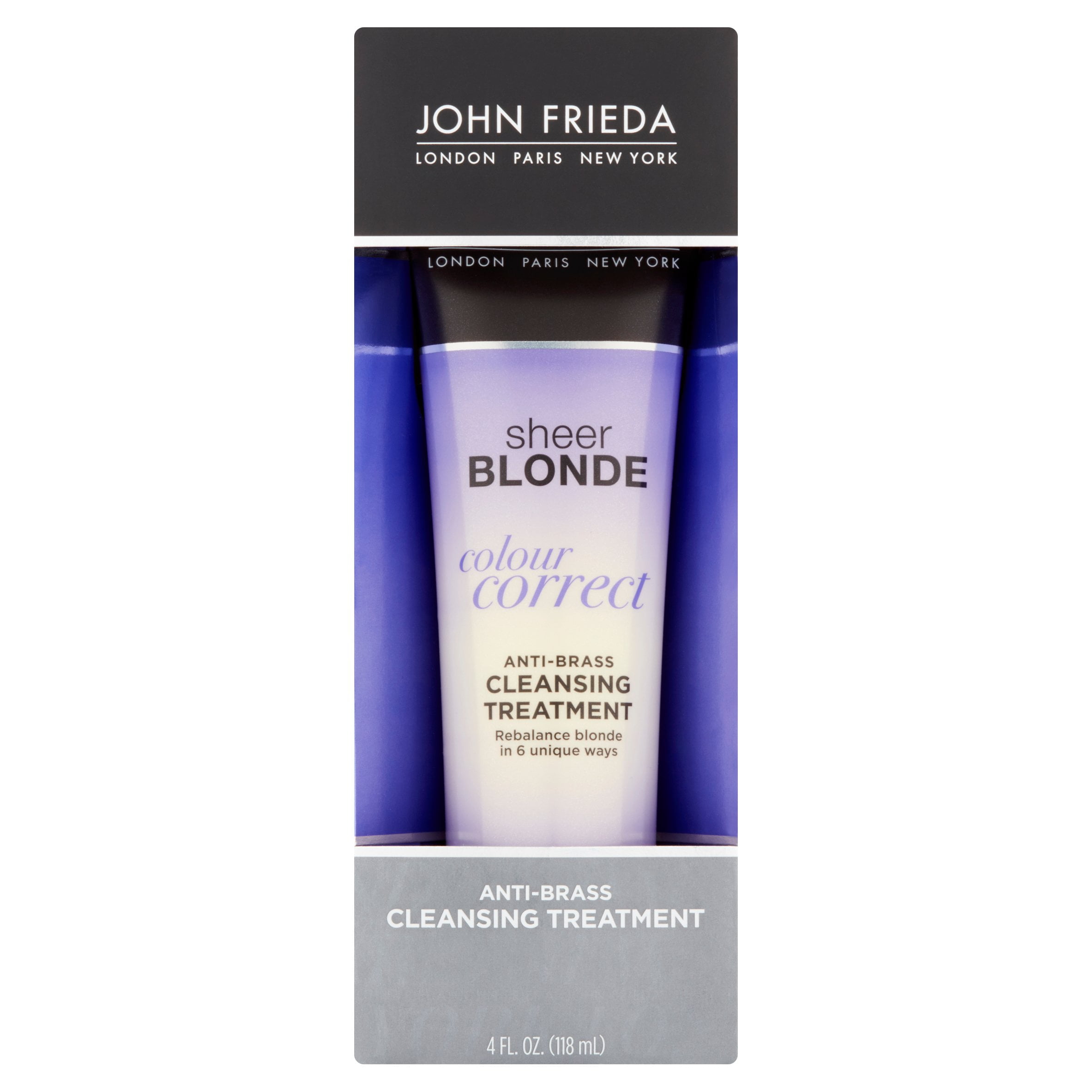 John Frieda Sheer Blonde Colour Correct Anti Brass Cleansing John Frieda Sheer Blonde Colour Correct Anti Brass Cleansing Treatment 4 Fl Oz