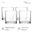thumbnail image 3 of 5"X5" Glass Cylinder Vase - WHOLE HOUSEWARES Candle Holder - Decorative Centerpiece Arrangement for Wedding Party Event Home Office Decor - Set of 4, 3 of 7