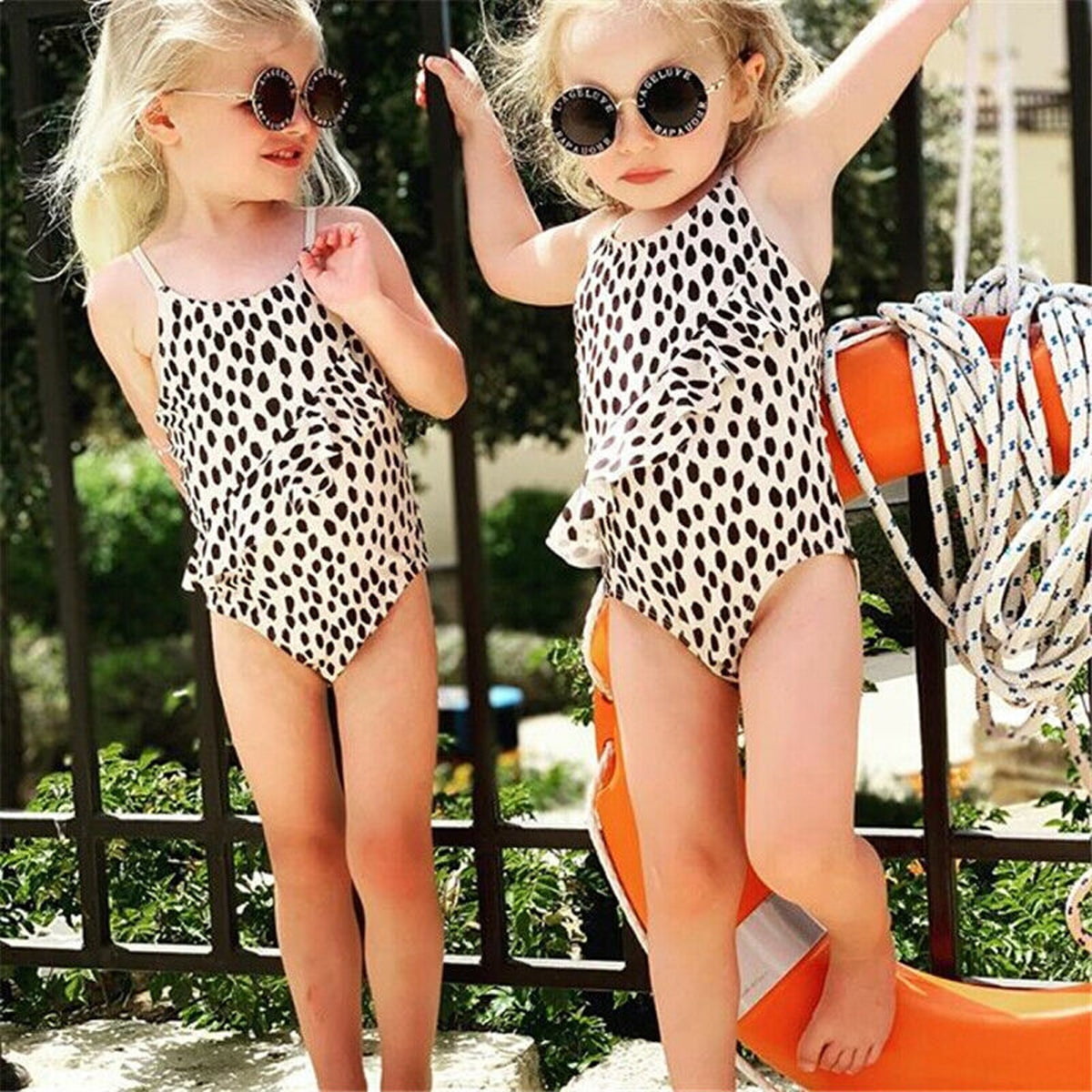 swimming costume leopard print