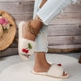 thumbnail image 5 of KEVCHE Womens Fuzzy Slippers , Warm Plush Interior with Non-Slip Tread , Indoor Outdoor House Shoes, 5 of 6