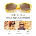 thumbnail image 3 of Giselle Cat Eye Rhinestone Kids Retro Sunglasses for Teens Girls Children Age 6-14 Trendy Glasses, 3 of 7