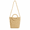 Beige, variant on Straw Woven Tote Bag Square Summer Beach Handbag with Reinforced Round Top Handles for Resort Vacation