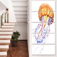thumbnail image 1 of Orange Ocean Water Jellyfish - Animal Canvas Art Print, 1 of 3